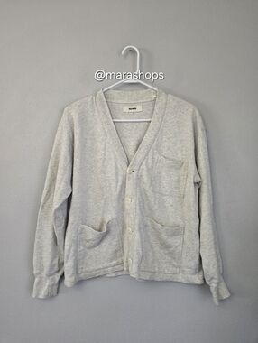 Buck Mason Heather Gray Cardigan
